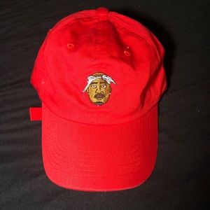 New red Tupac shakur adjustable hat